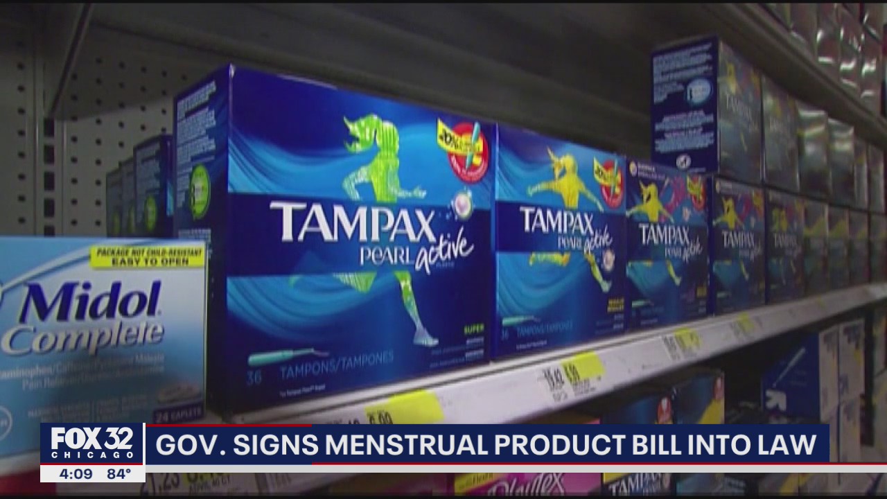 Illinois Gov. J.B. Pritzker signs menstrual product bill into law