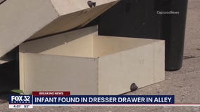 Infant found in dresser drawer in Chicago alley