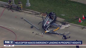 Helicopter makes emergency landing in Prospect Heights