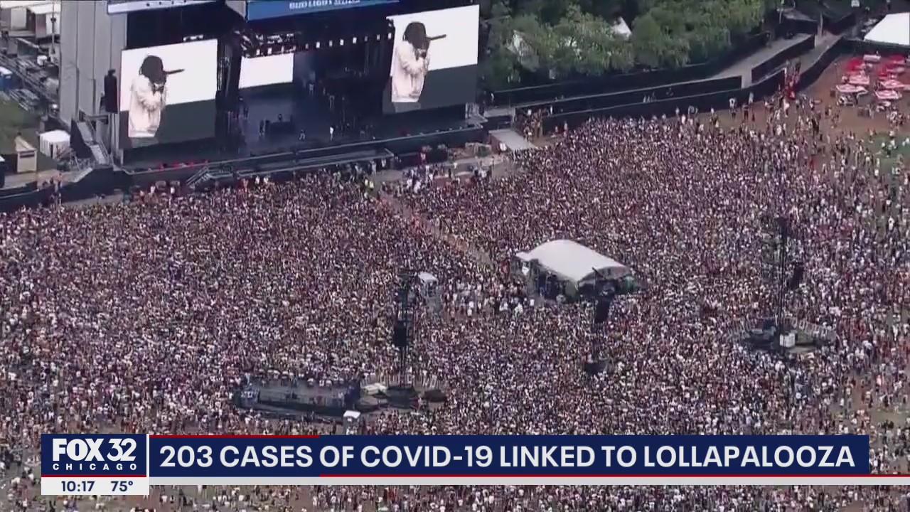 203 cases of COVID linked to Lollapalooza