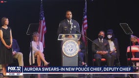 Aurora swears-in new police chief, deputy chief