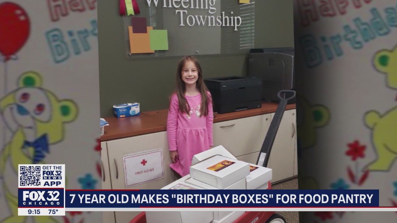 7-year-old girl from Chicago suburbs donates birthday boxes to food ...