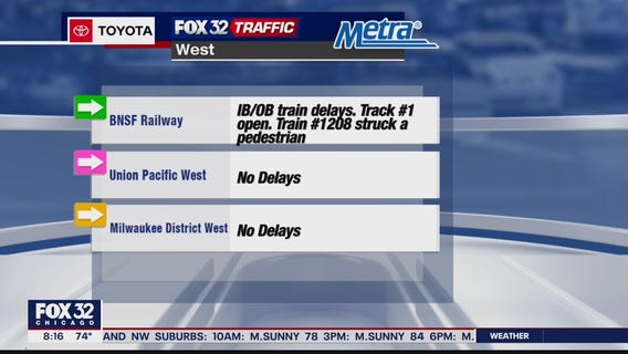 Metra train hits pedestrian
