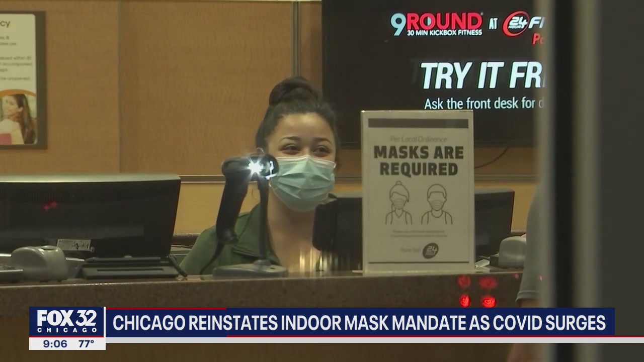 Chicago reinstates indoor mask mandate as COVID surges