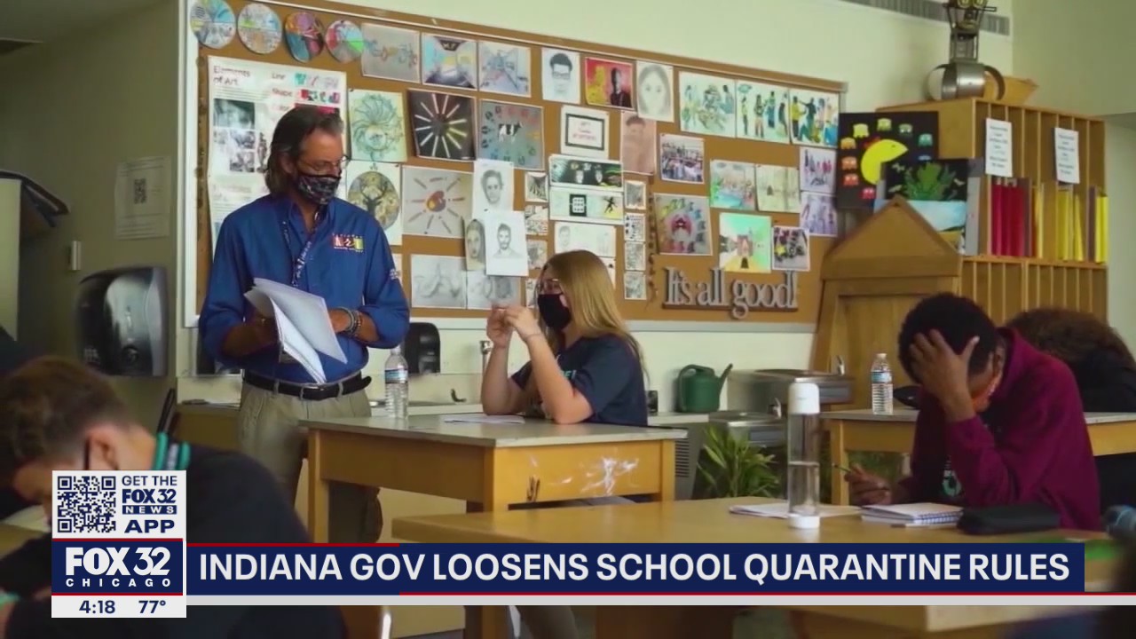 Indiana governor loosens school quarantine rules