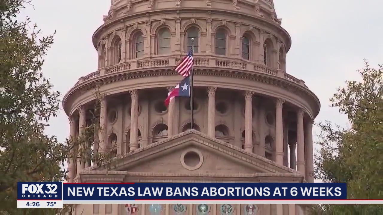 New Texas law bans abortions at 6 weeks