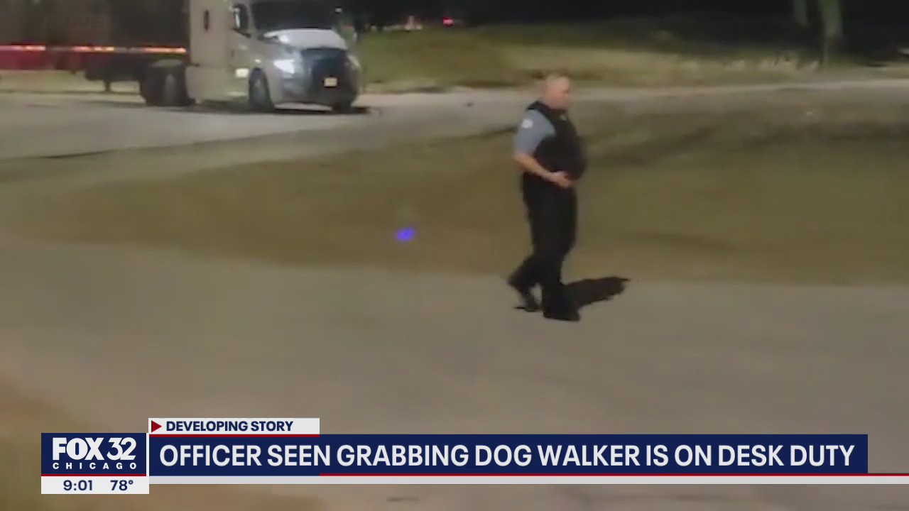 Chicago cop seen grabbing dog walker placed on desk duty