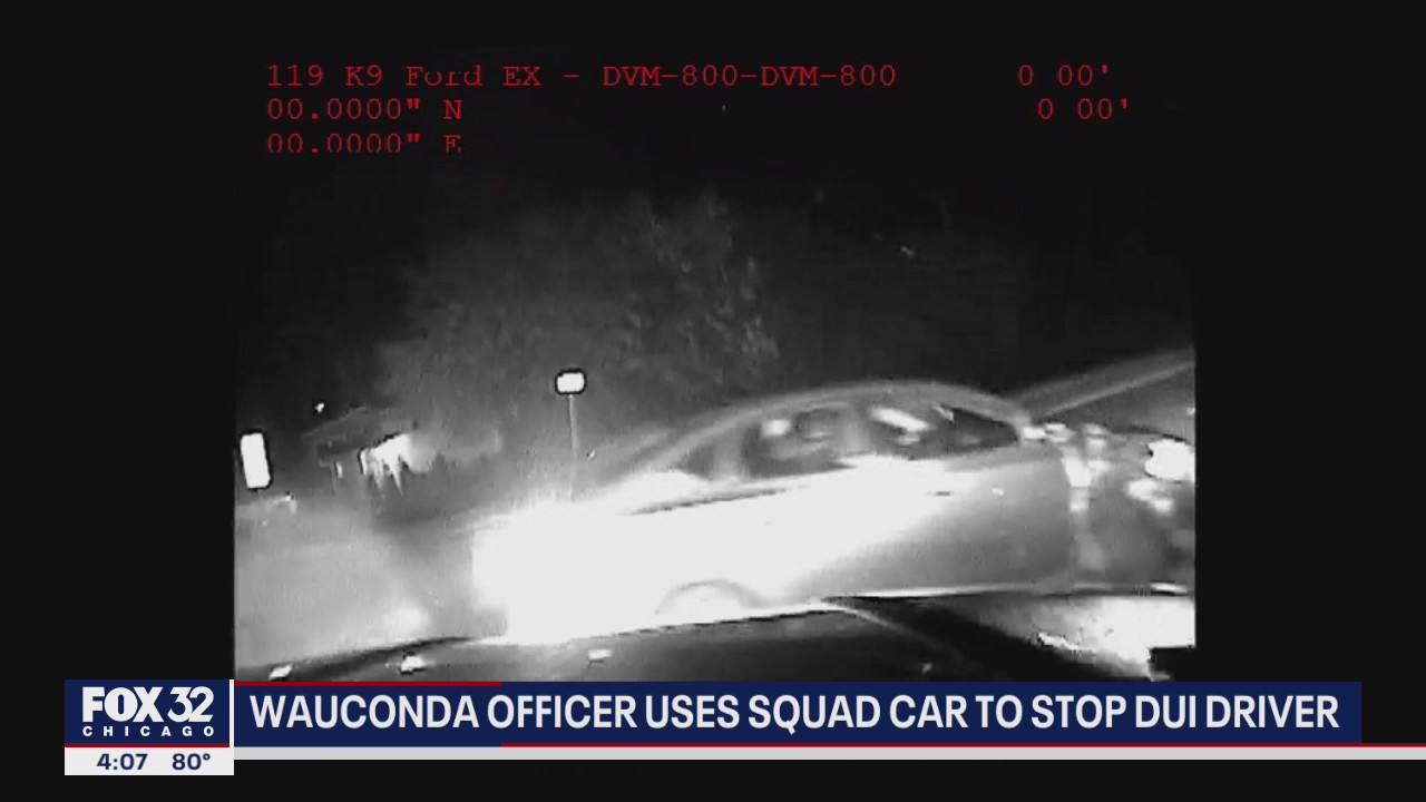 Video shows Illinois officer using squad car to stop DUI suspect