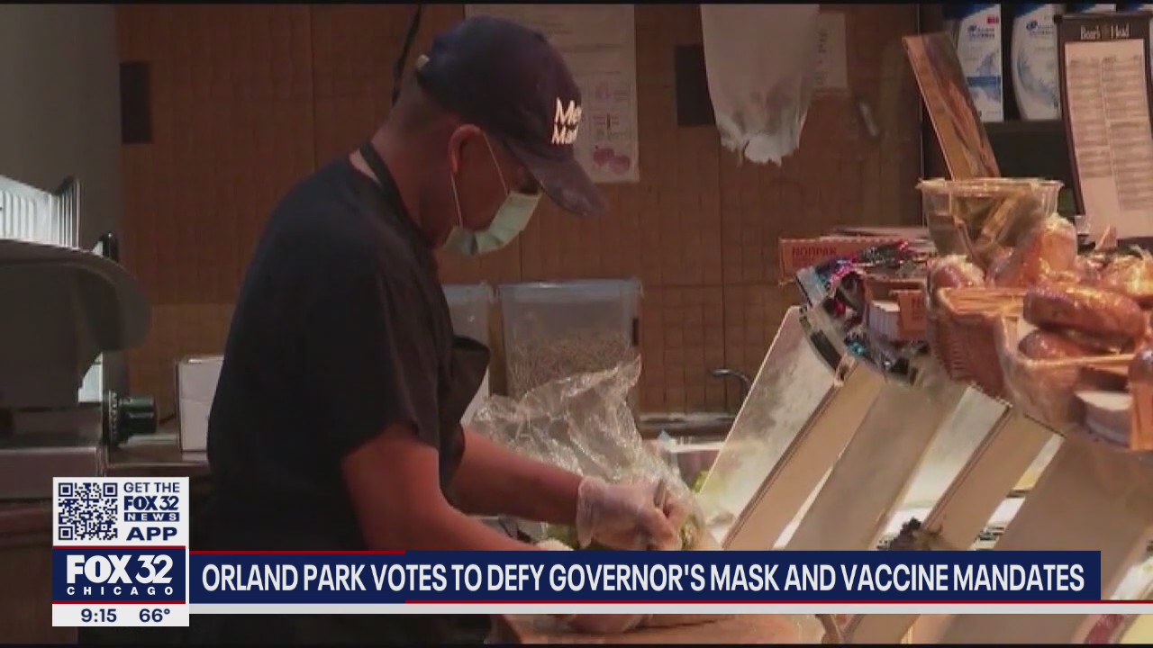 Orland Park to defy governor's mask, vaccine mandates
