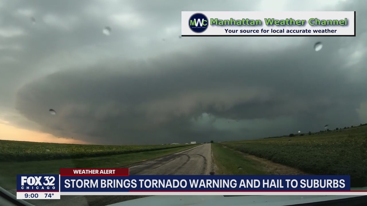 Storm brings tornado warning and hail to Chicago suburbs