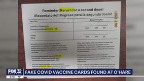Fake COVID vaccine cards found at O'Hare