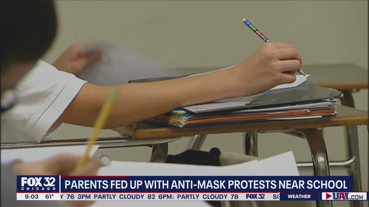 Parents fed up with anti-mask protests near Glen Ellyn school