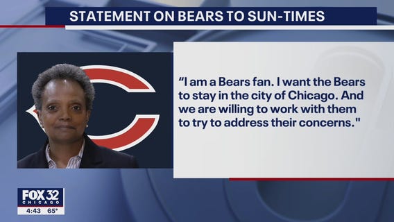 Lightfoot 'willing to work' with Bears, but Chicago has to be 'fiscally prudent'