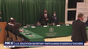 US Education Secretary visits Illinois students, teachers