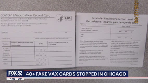 More than 40 fake vaccine cards seized in Chicago