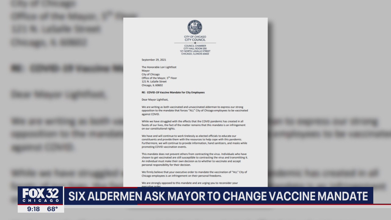6 aldermen ask Lightfoot to change vaccine mandate