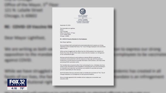 6 Chicago Alderpeople ask mayor to change vaccine mandate
