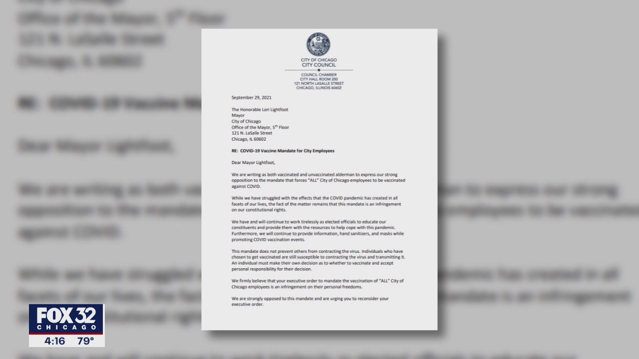 6 Chicago Alderpeople ask mayor to change vaccine mandate