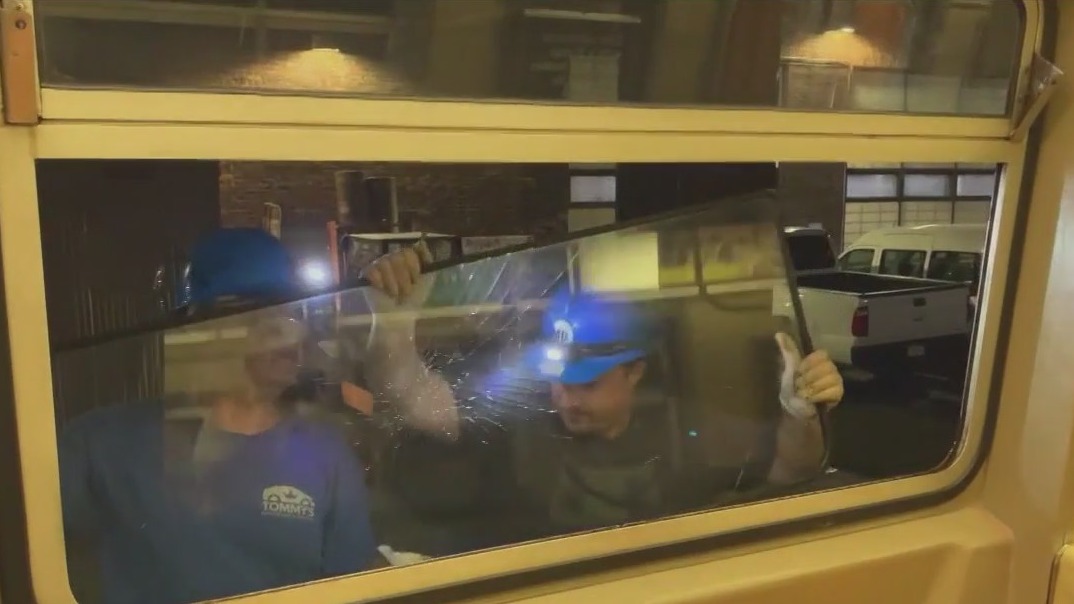 Police searching for vandals who damaged trains