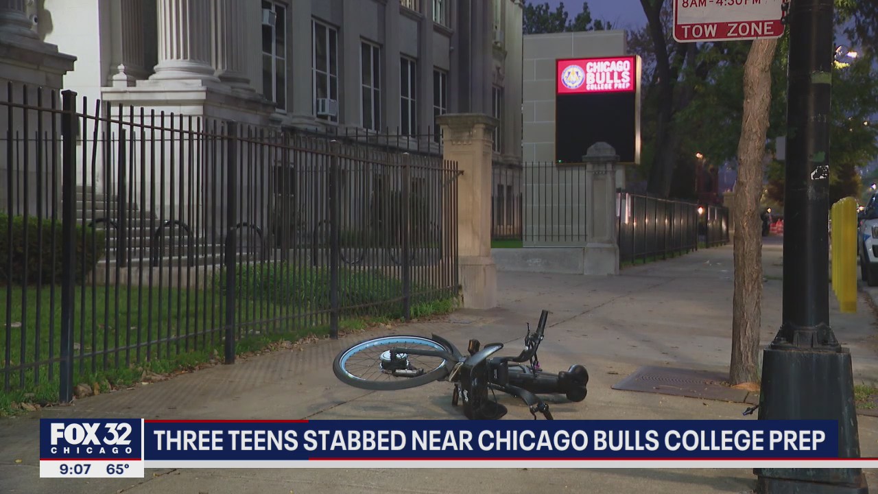 3 teens stabbed near Chicago Bulls College Prep