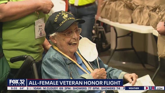 Historic all-female veteran flight takes off from Midway for a trip to Washington D.C.