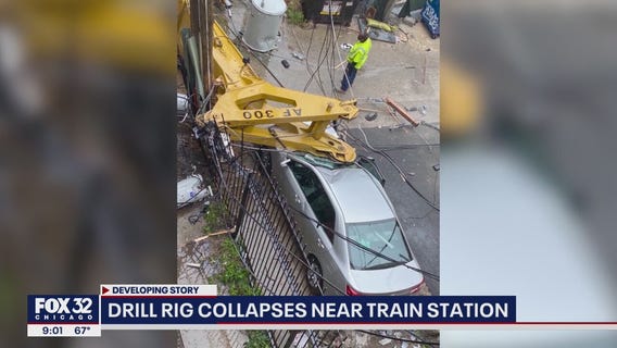 Evacuations after drill rig collapses on Chicago's North Side