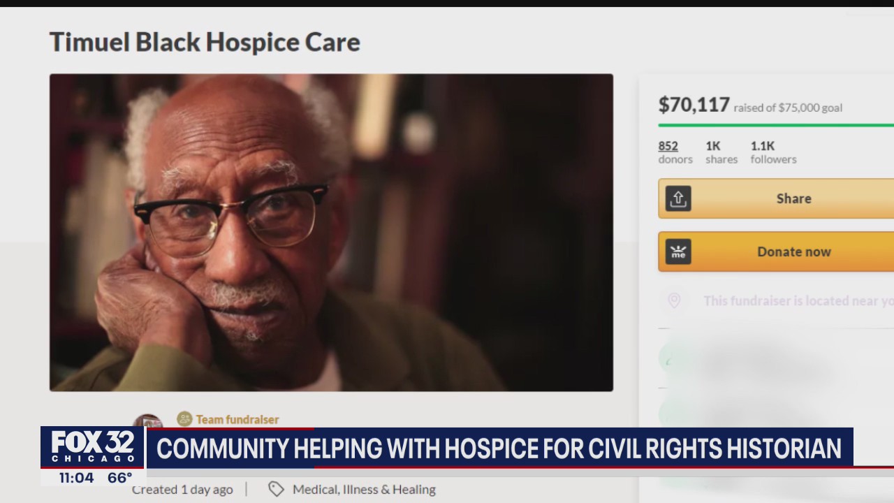 Chicago community helping with hospice for Timuel Black