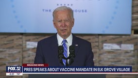 President Biden speaks about vaccine mandate in Elk Grove Village