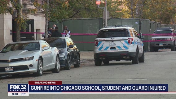 Gunfire into Chicago high school, student and guard wounded
