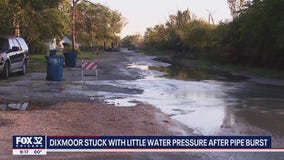 Suburban Dixmoor stuck with little water pressure after pipe burst