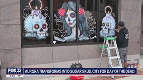 Aurora transforms into Sugar Skull City for Day of the Dead