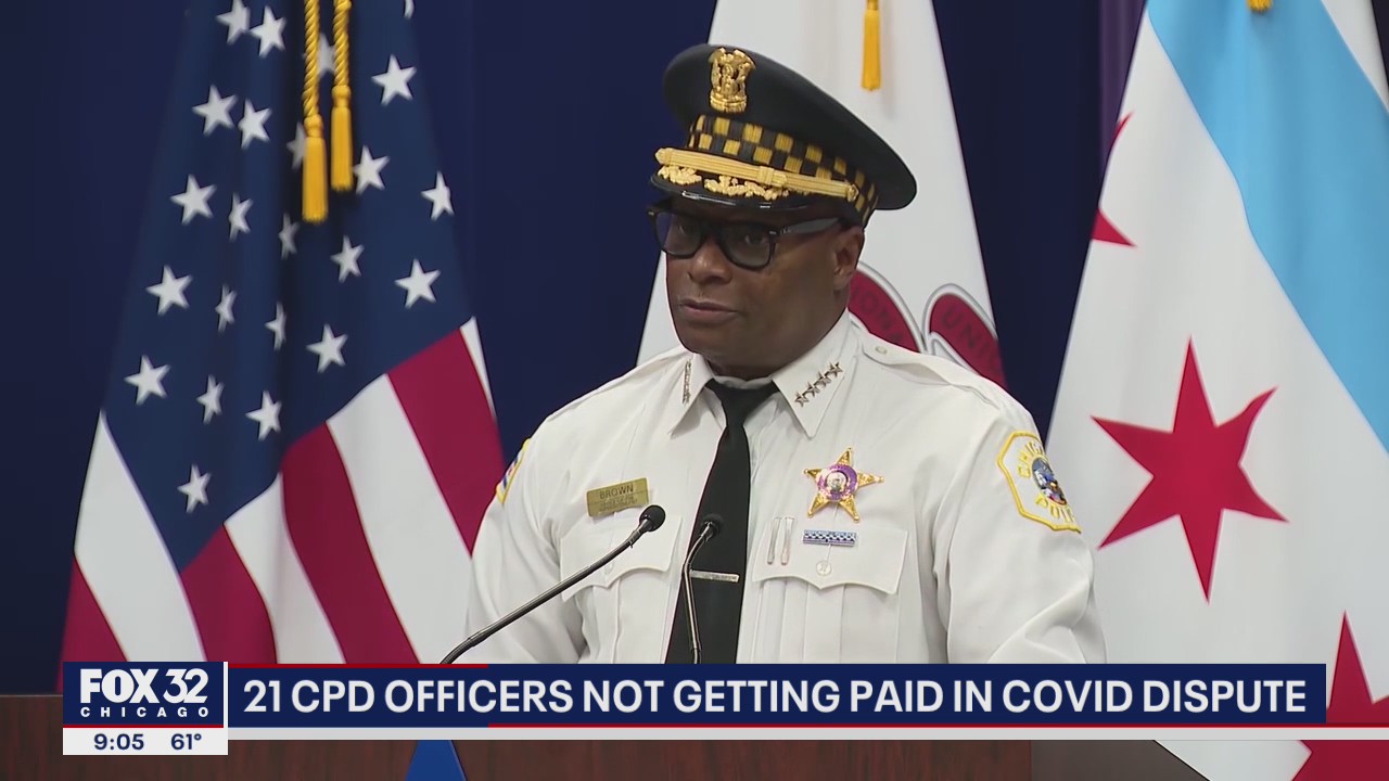 21 Chicago cops not getting paid amid COVID dispute