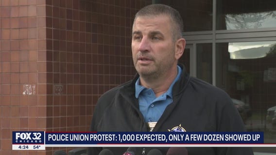 Vaccine protest fizzles: Chicago police union's call for 1,000 officers to attend receives lackluster response