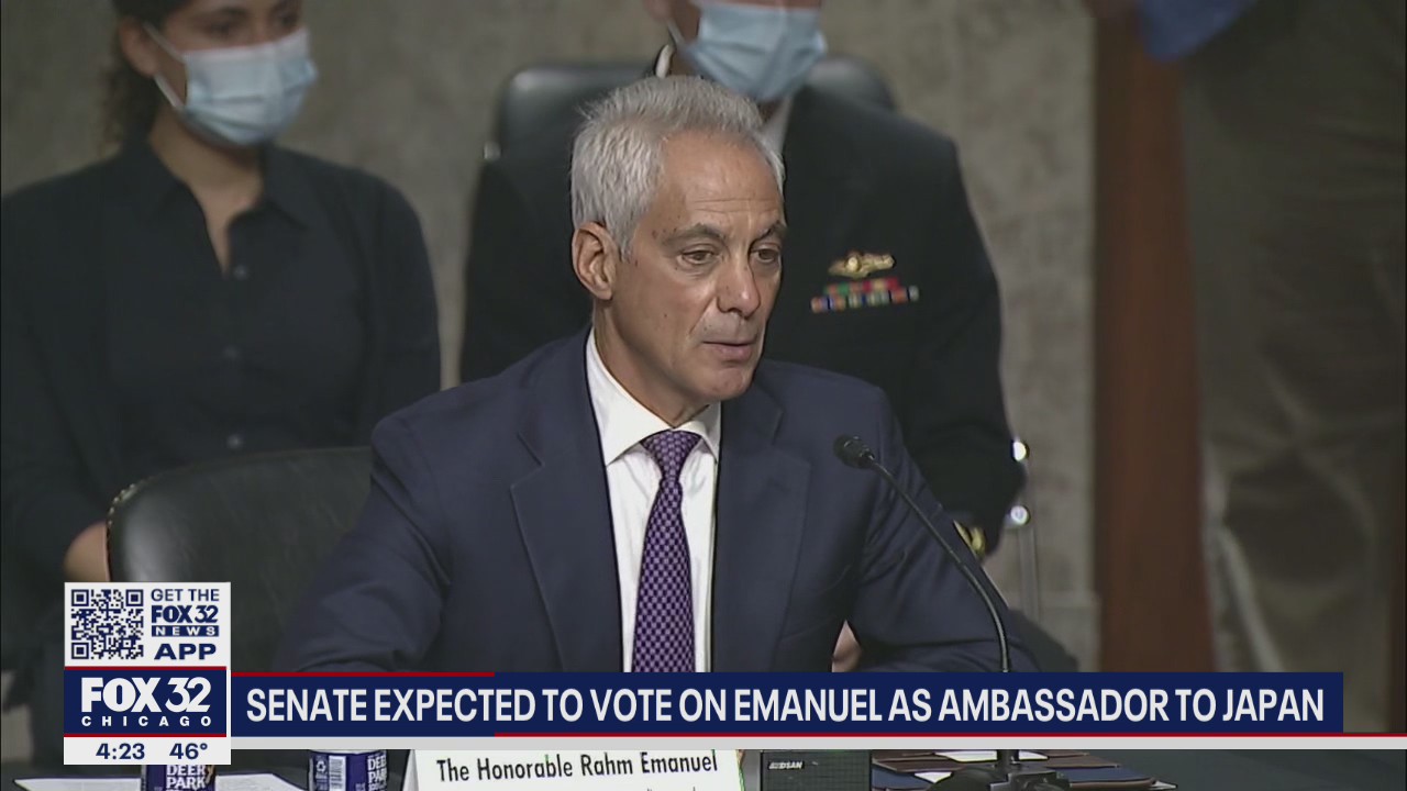Senate expected to vote on Emanuel as ambassador to Japan