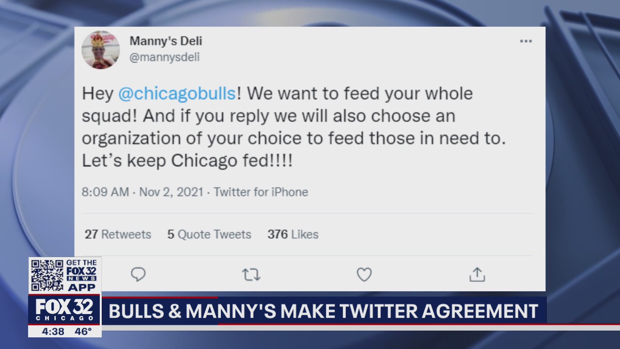 Chicago Bulls, Manny's Deli make Twitter agreement