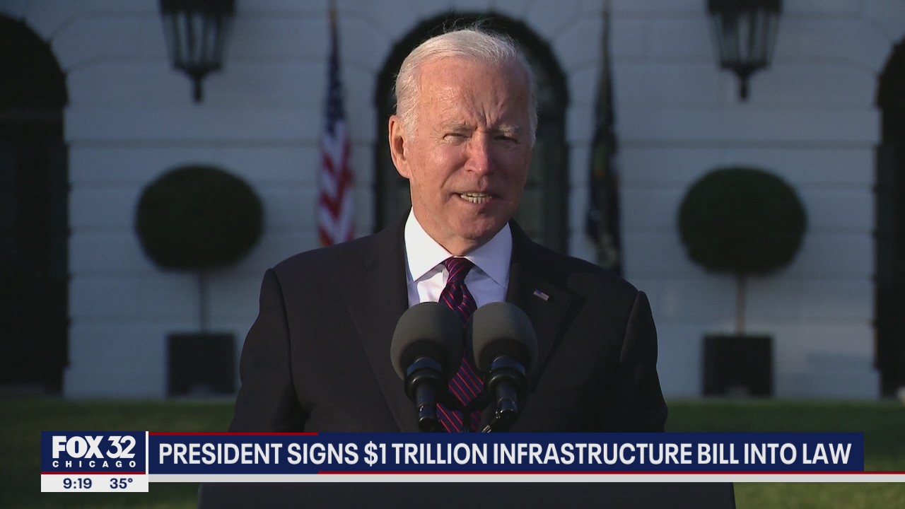 Biden signs $1-trillion infrastructure bill into law, here's how it effects Illinois
