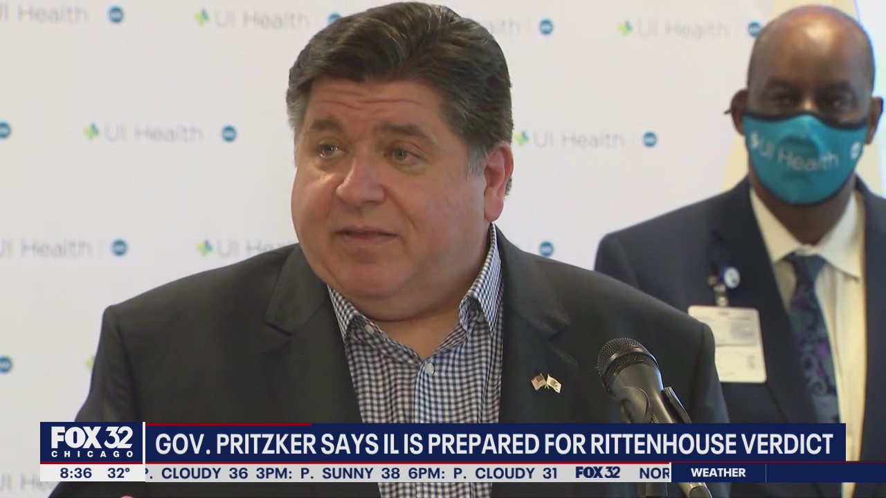 Gov. Pritzker says Illinois is prepared for potential unrest after Rittenhouse verdict