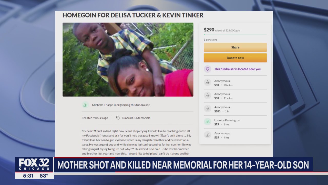 Chicago mother shot and killed near memorial for teen son