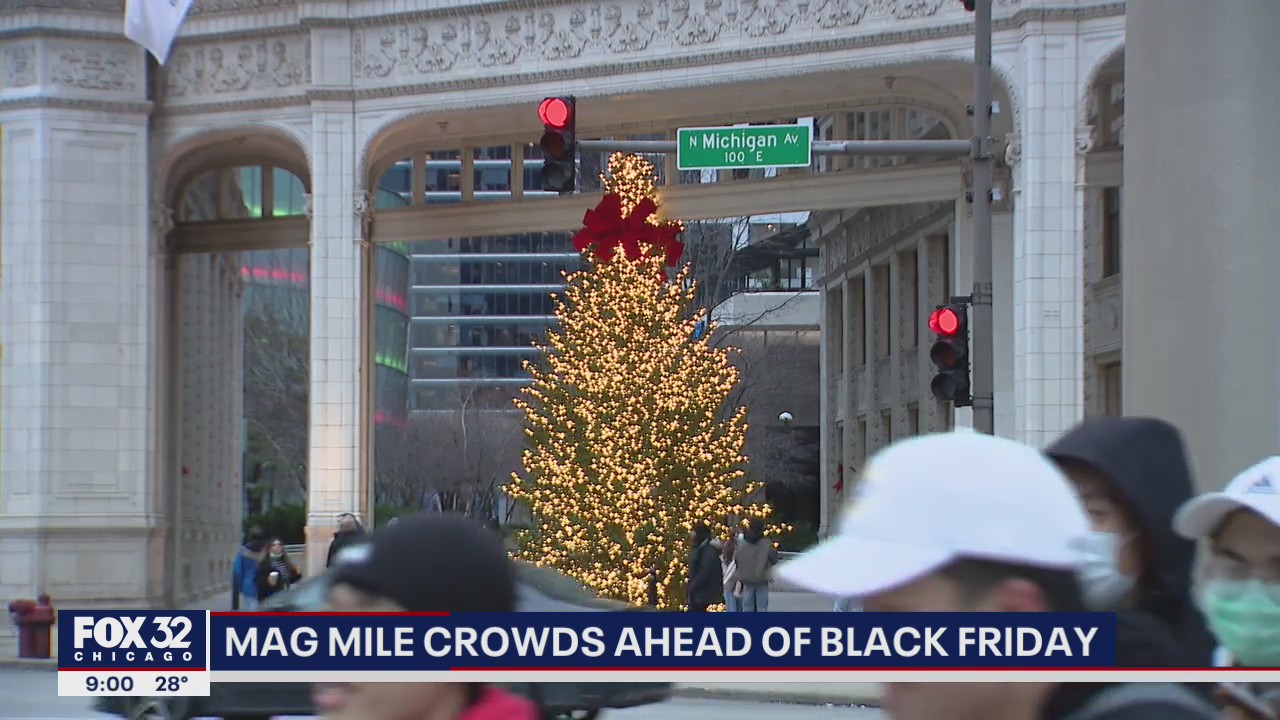 Crowds converge on Mag Mile ahead of Black Friday sales