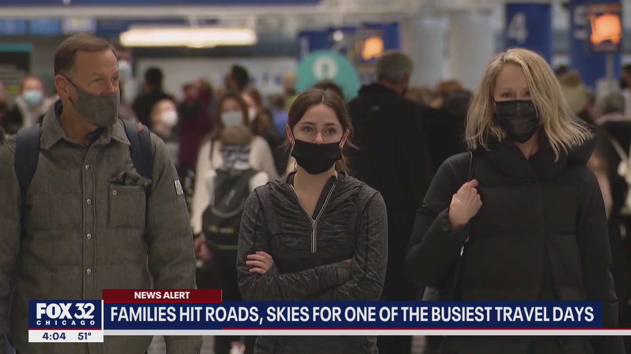 Chicago area families hit roads, skies for one of the busiest travel days