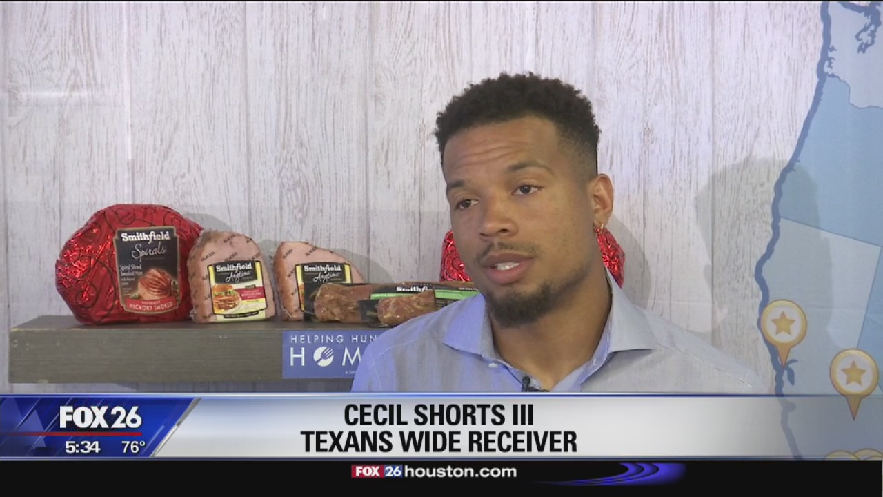 Generous donation to Houston Food Bank from Texans wide receiver Shorts, Smithfield Foods