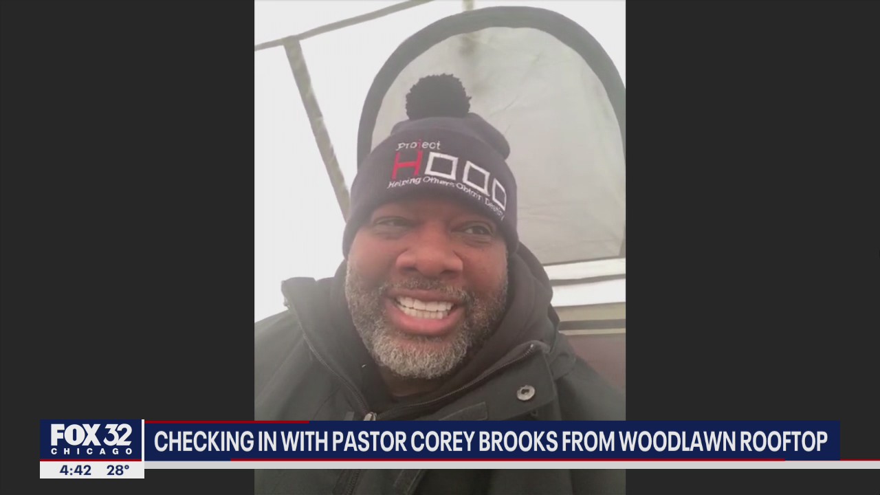 Chicago Pastor Corey Brooks gives update from Woodlawn rooftop