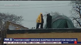 Pastor raising money for community center by sleeping on roof for 100 days