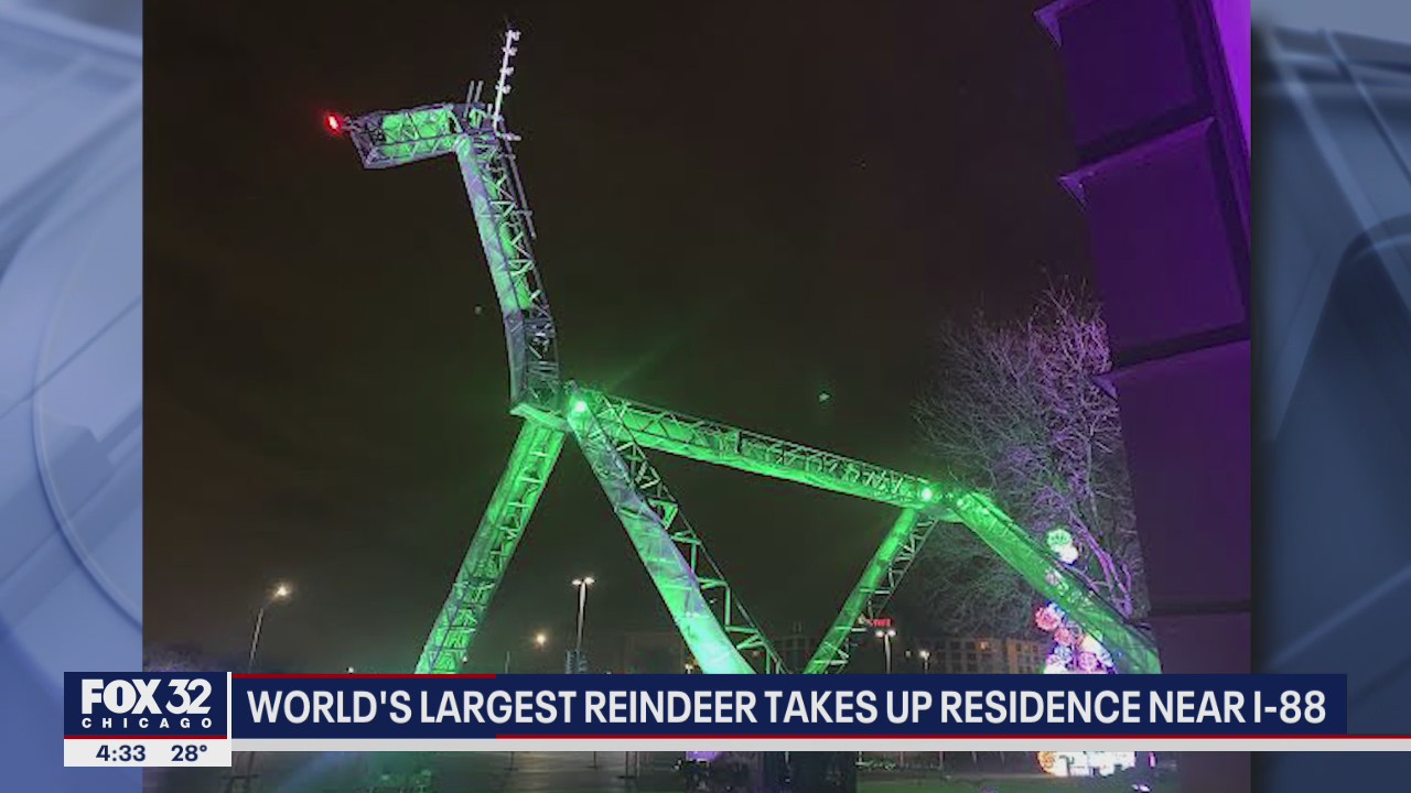 World's largest reindeer decoration located in Naperville