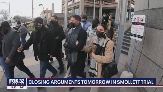 Closing arguments in Jussie Smollett trial to begin Wednesday