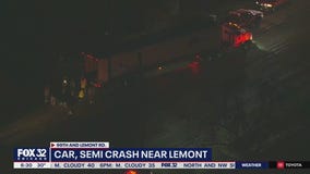 Semi, car crash in southwest suburbs