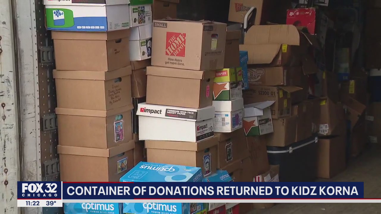 Container of donations returned to South Side organization Kidz Korna