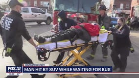 Chicago man waiting for bus hit by red light runner