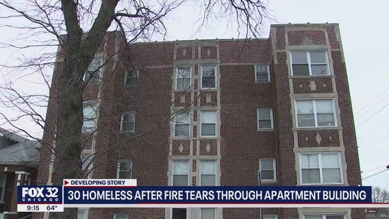 30 homeless after fire tears through Cicero apartment building