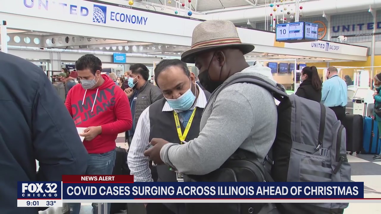 COVID-19 cases surge across Illinois ahead of Christmas